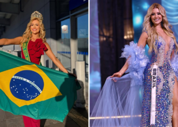 'O que nos define é a forma como escolhemos levantar', diz brasileira que escorregou e caiu na final ao ser anunciada Top 5 do Miss Eco