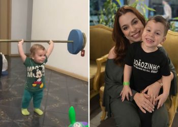 VÍDEO: Com barra adaptada, menino 'crossfiteiro' de 3 anos imita treinos e viraliza nas redes sociais