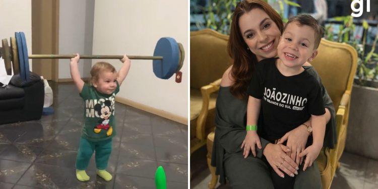 VÍDEO: Com barra adaptada, menino 'crossfiteiro' de 3 anos imita treinos e viraliza nas redes sociais